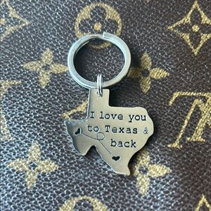 Silver Texas Keychain
